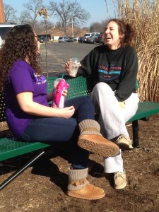 Enjoying Lunch Outside