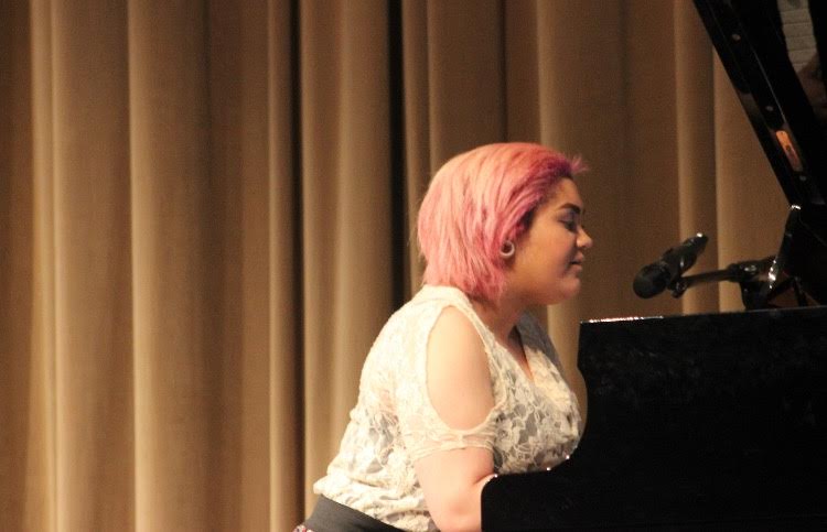 Senior, Alexis Jones sings and plays the piano to Brantley Gilbert's "Let it Ride" 