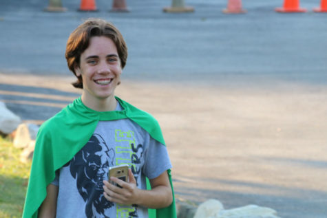 Sophomore, Alex Reifsnyder, at Homecoming Parade on September 15, 2017   