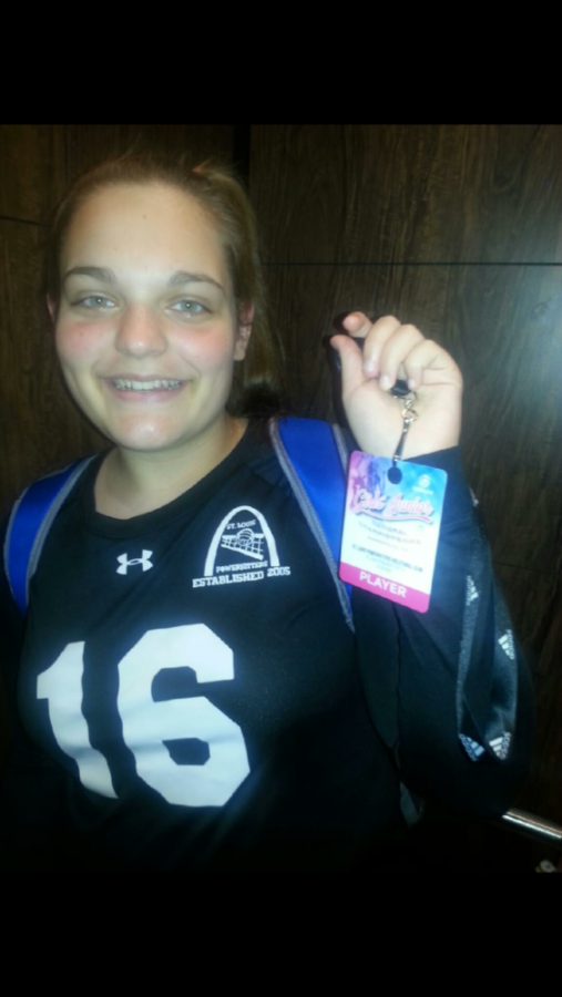 Kayla Jarrett at Nationals for volleyball with her team the St. Louis Powerhitters