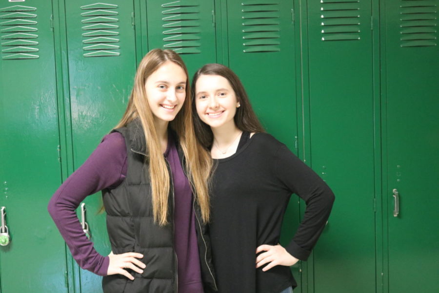 Ajla Mujkic (right) who is captain of the debate team and her partner Ajla Babic (left