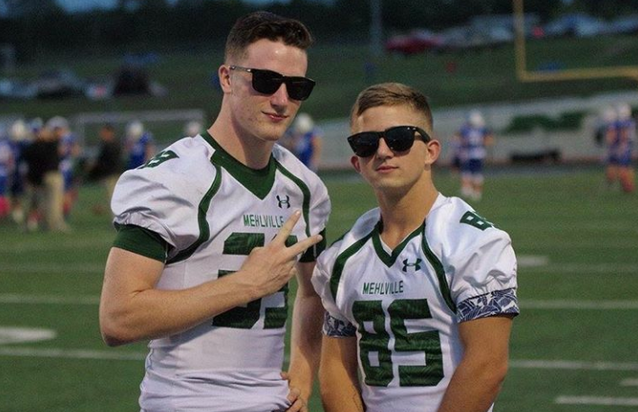 Haverstick, left, with friend and fellow football player, Trevor Chicon, junior.