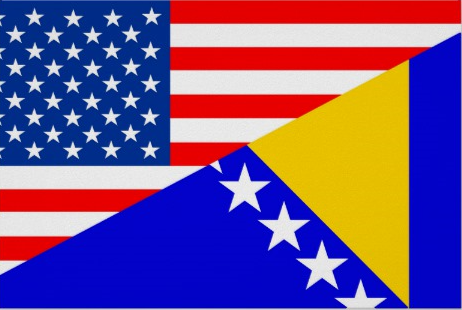 Graphic of American and Bosnian flag. Photo courtesy by Zazzle.com 