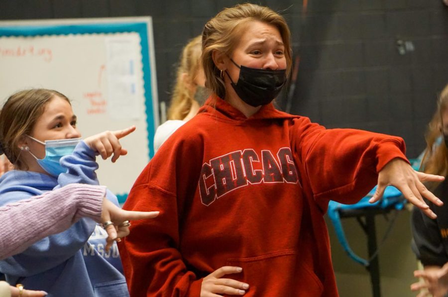 Ella Drake (12) rehearses with the ensemble. 