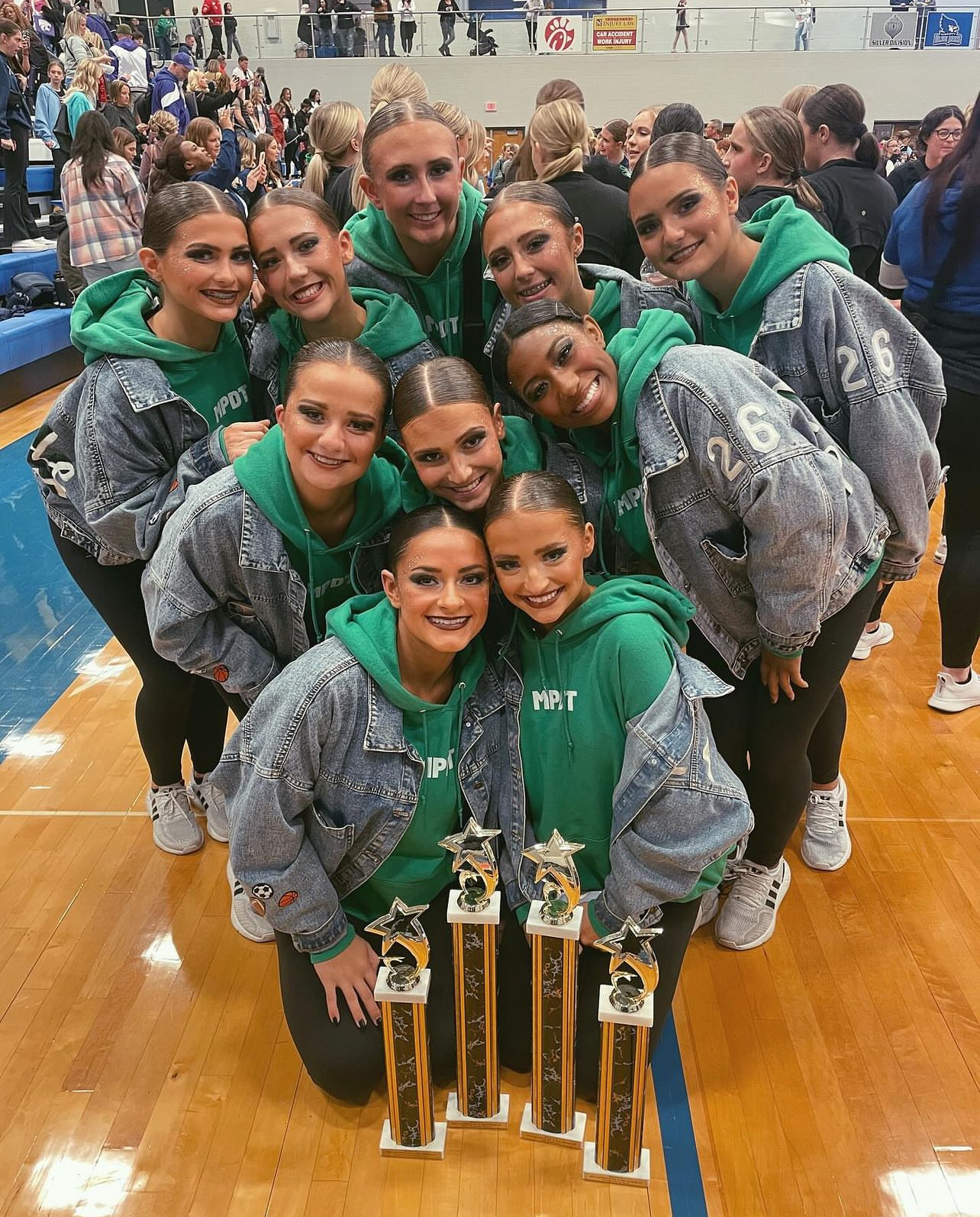 Mehlville Pantherettes getting a clean sweep at their first competition of the season.