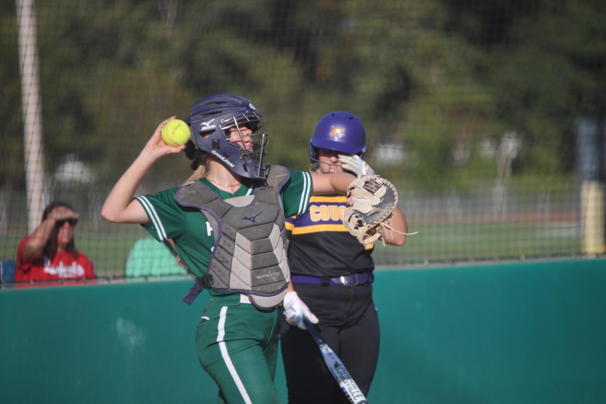 Kaylee Rodis playing as a catcher