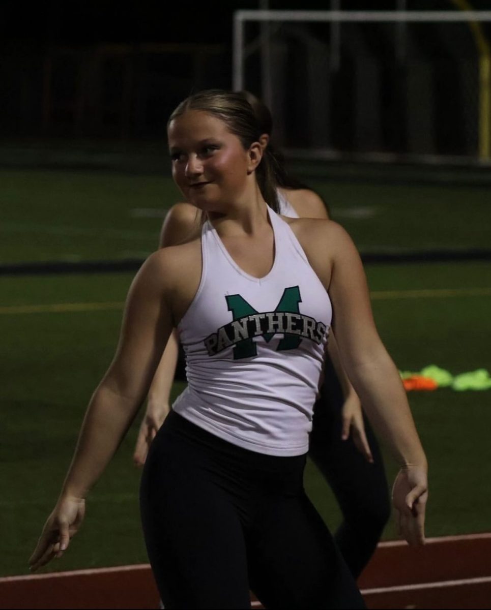 Grace Dix performing at a Mehlville football game. 