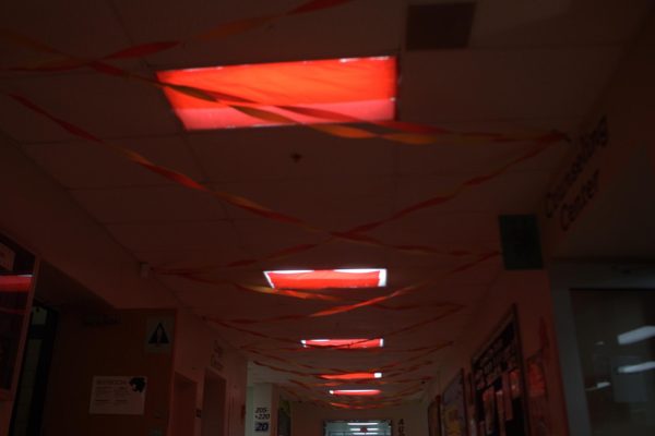 Students decorated halls the week prior to Homecoming week. 