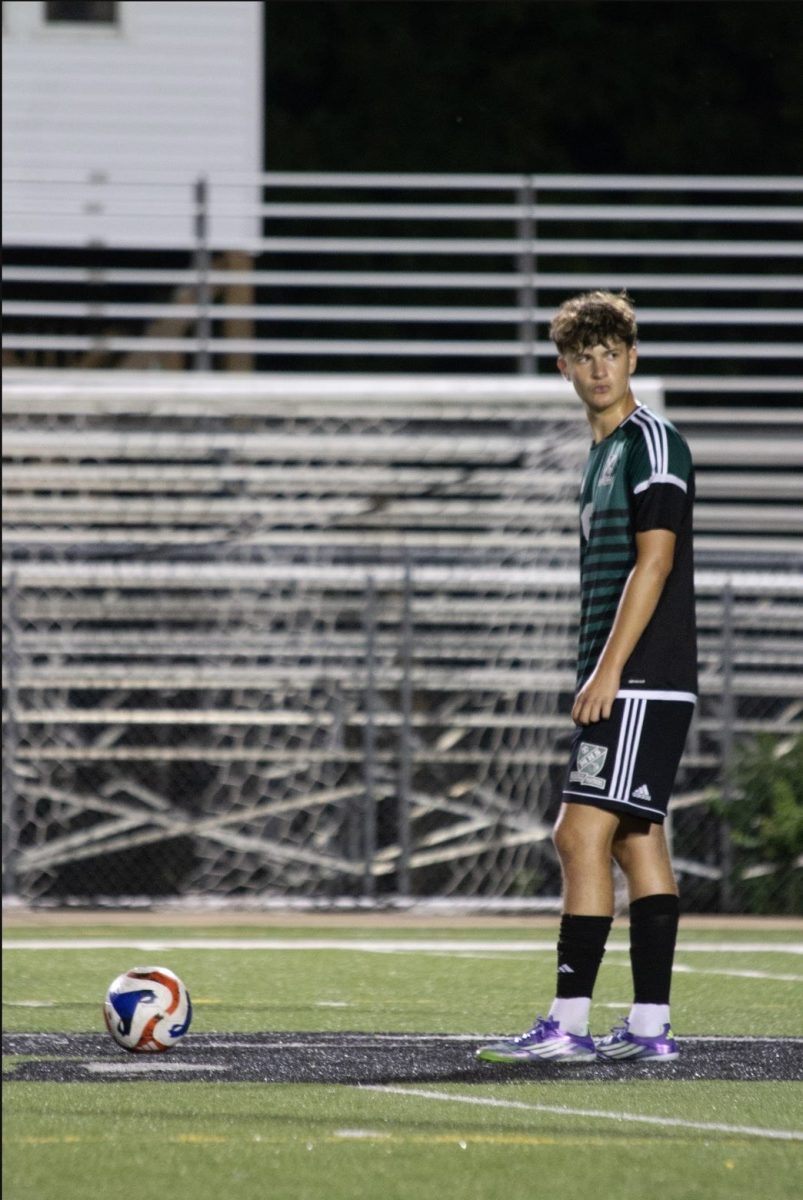 Clark prepares to take a free kick.